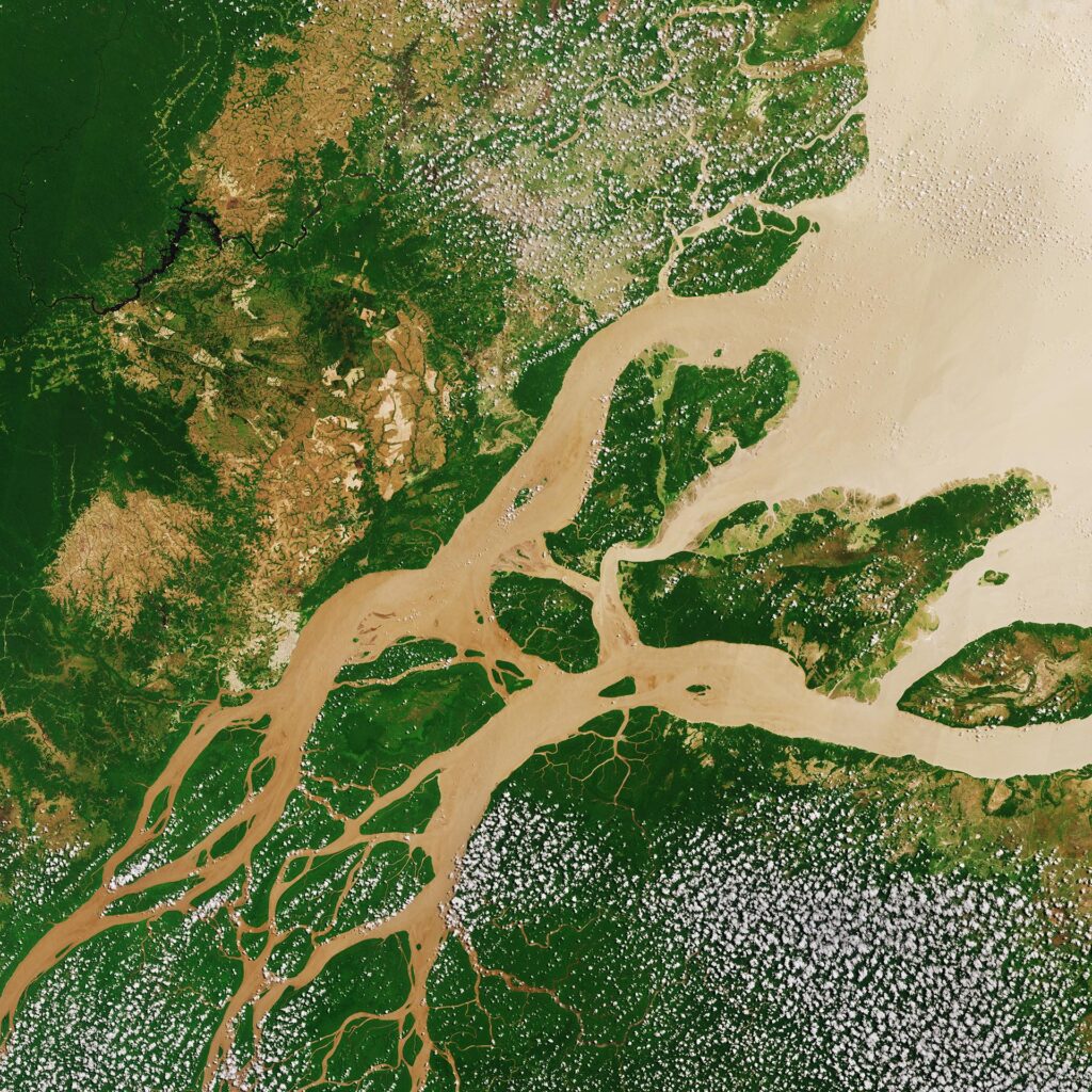 Delta do Amazonas. Foto: ESA